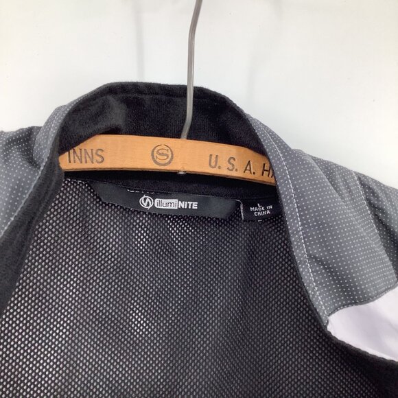 IllumiNite Mens Reflective Gray & Black Sleeveless Running Walking Vest Large - Picture 4 of 7